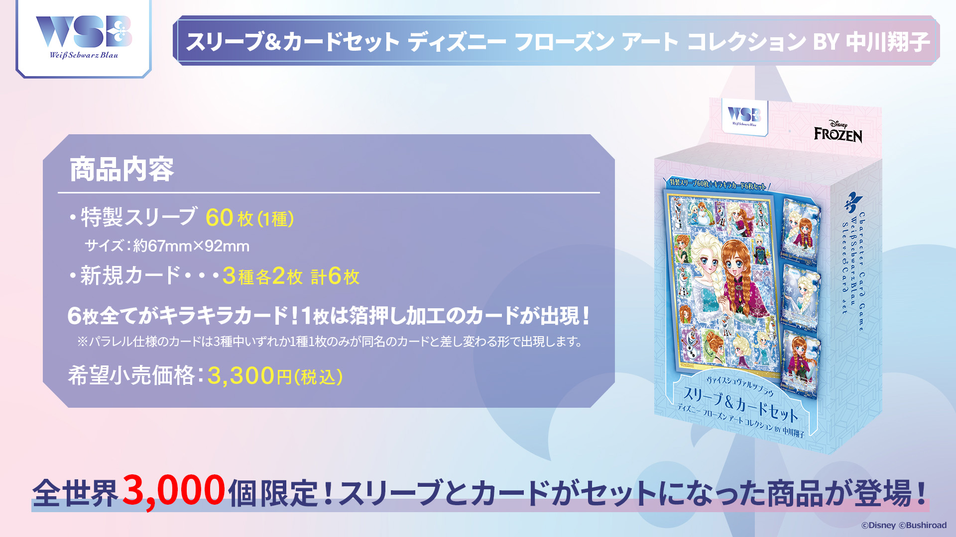 スリーブ＆カードセット ディズニー フローズン アート